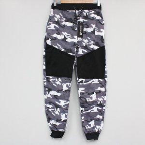 Slim Horse Gray & Black Leopard Pattern Men's Sweat Pants Size M